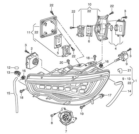 Audi 2003 A4 Quatro Headlight Assembly Diagram Audi A4 Headl