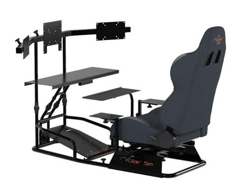 Volair Sim Universal Flight Or Racing Simulation Cockpit Chassis With Triple Monitor Mounts ...