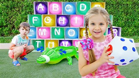 Diana and Roma Funny English Alphabet with Balloons - YouTube in 2022 | Stories for kids ...