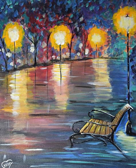 Park Bench Painting by Kerry Sandhu - Fine Art America