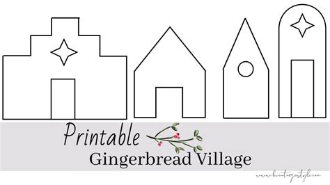 How to Make a Homemade Gingerbread Village (Free Printable) | B Vintage ...