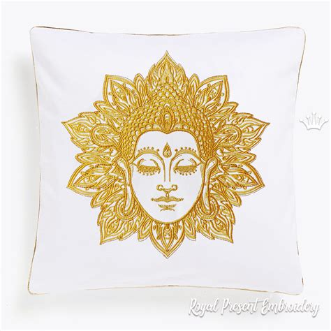 Buddha face Machine Embroidery Design - 2 sizes