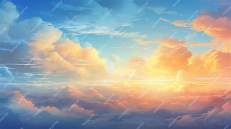 Premium AI Image | summer sky background on sunset