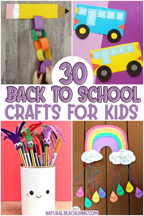 30+ Easy Back to School Crafts for Kids - Natural Beach Living