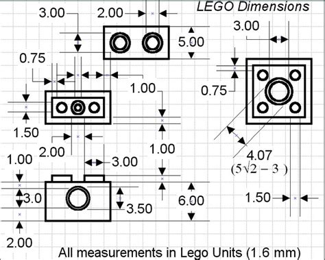 What are the dimensions of a LEGO brick? - LEGO® Answers | Pièces lego, Idées lego, Brique lego