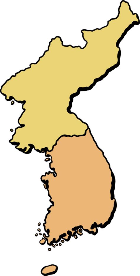 doodle freehand drawing of north and south Korea map. 12037966 PNG