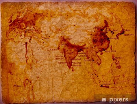 Wall Mural Vintage world map - PIXERS.UK