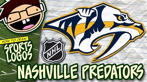 How to Draw the NASHVILLE PREDATORS Logo (NHL) | Narrated Easy Step-by ...