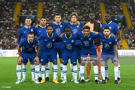 Players of Chelsea pose for a team photograph prior to the pre-season ...