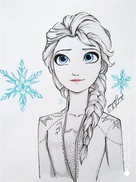 Frozen 2 Elsa Drawing - Drawing Skill