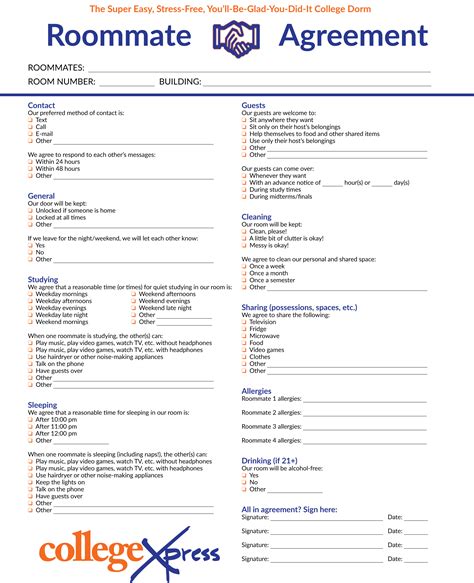 Roommate House Rules Template