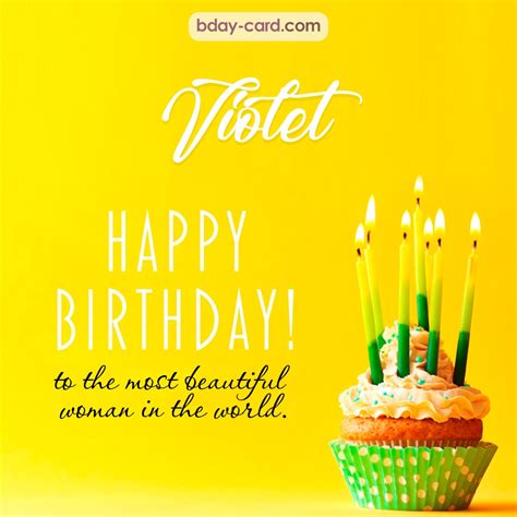 Birthday images for Violet 💐 — Free happy bday pictures and photos | BDay-card.com