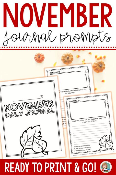 November Writing Journal Prompts | Journal prompts, Journal writing, Daily journal prompts