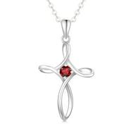 CDE Love Heart Pendant Necklaces for Women 925 Sterling Silver with Birthstone Zirconia Rose ...
