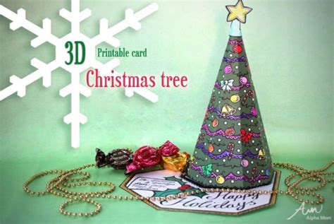 3D Christmas Tree Card Printable – AllCrafts Free Crafts Update