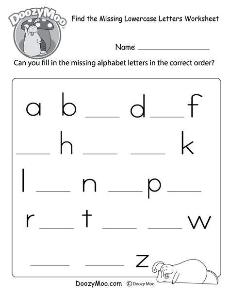 Lower Case Alphabet Printable Worksheets - Printable Worksheets