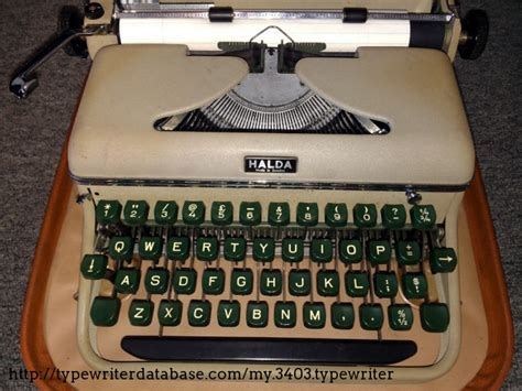 1958 Halda P on the Typewriter Database