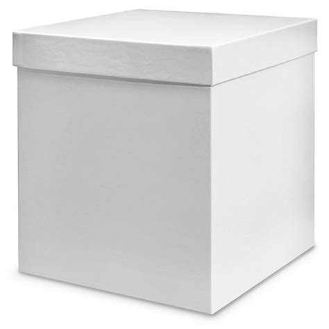 Deluxe Gift Boxes - 8 x 8 x 9", White S-14164 - Uline