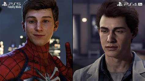 Peter Parker Side-By-Side (Miles Morales vs PS4 Pro from Digital Foundary’s review) : SpidermanPS4