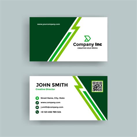 Modern Green Business Card 216615 Vector Art at Vecteezy