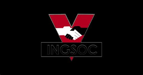 INGSOC. GEORGE ORWELL 1984 NOVEL LOGO - Literature - Pin | TeePublic