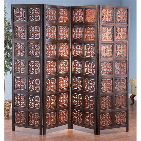 4 - panel Wooden Privacy Screen - 149332, Decorative Accessories at Sportsman's Guide