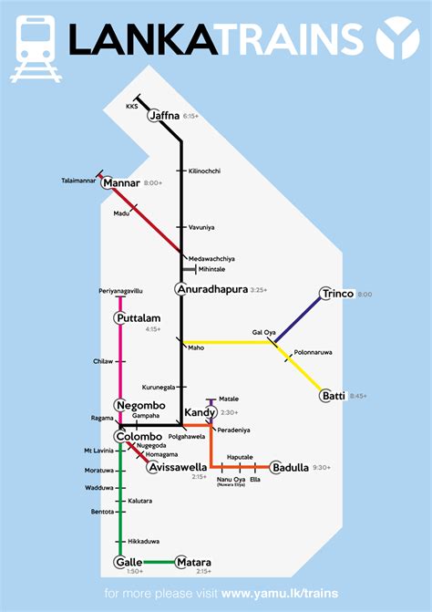 Sri Lanka Trains: Map And Schedule · YAMU | Sri Lanka | Pinterest ...