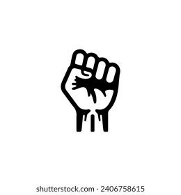 Fist Logo Design Vector Black White Stock Vector (Royalty Free) 2406758615 | Shutterstock