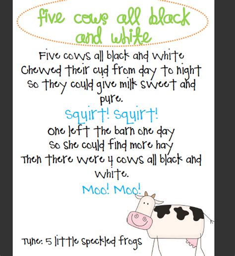 cow poem | Farm songs, Farm fun, Farm lessons