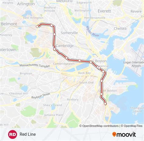 red line Route: Schedules, Stops & Maps - Alewife (Updated)