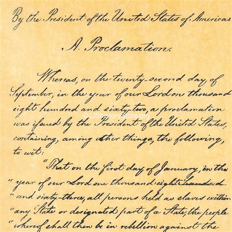 Abraham Lincoln - Emancipation Proclamation 1863 – store.ushistory.org