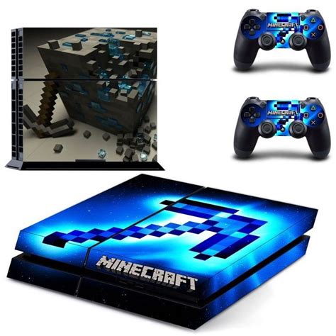 PlayStation 4 And Controllers Skin Cover Minecraft - ConsoleSkins.co in ...