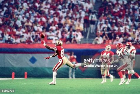 Super Bowl XXIII, San Francisco 49ers Jerry Rice in action, making ...