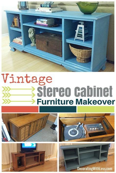 Vintage Stereo Cabinet Furniture Makeover | Vintage stereo cabinet ...