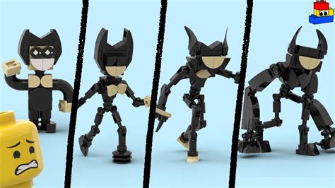 How to make Bendy LEGO minifigs: Bendy, Ink Demon (both versions), and ...