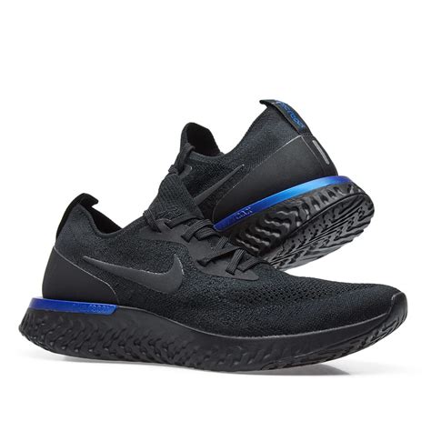 Nike Epic React Flyknit W Black & Racer Blue | END. (UK)