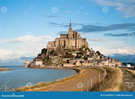 Mont Saint-Michel, High Tide, Autumn Stock Image - Image of destinations, europe: 27629593