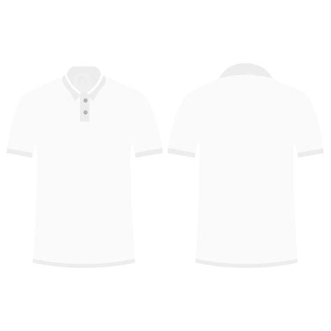 White Polo Shirt Front Back Vector Art Mockup, White Polo, Polo Mockup ...