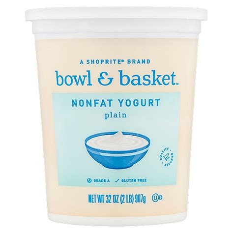 Bowl & Basket Plain Nonfat Yogurt, 32 oz