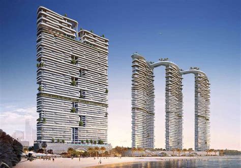 Luxury apartments with sea view on the Dubai embarkment. UAE. Dubai