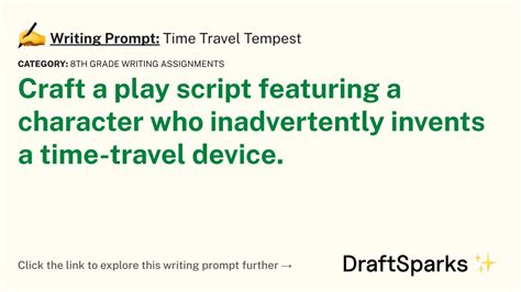 Writing Prompt: Time Travel Tempest • DraftSparks