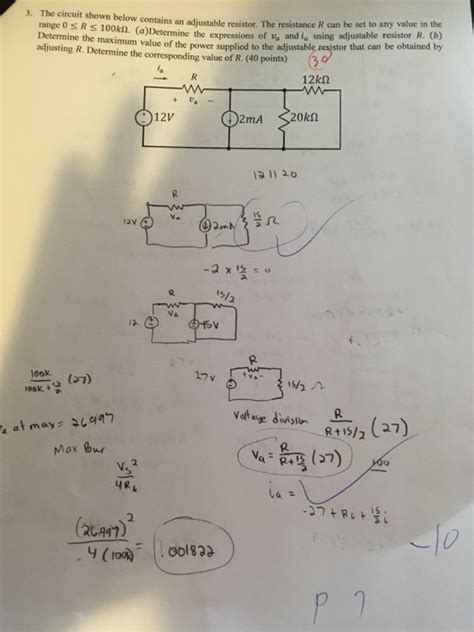 Solved The circuit shown below contains an adjustable | Chegg.com