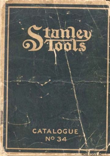 Stanley Tools Catalogue No. 34 : 1914 : Stanley Rule & Level Co. : Free ...