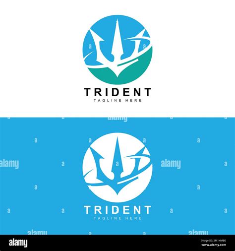 Trident Logo Template Vector Icon Design, god war weapon, spear power of the ocean Stock Vector ...