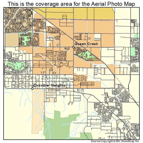 Aerial Photography Map of Queen Creek, AZ Arizona