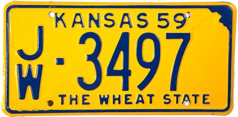 1959 Kansas License Plate | Brandywine General Store