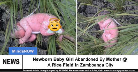 Newborn Baby Girl Abandoned By Mother @ A Rice Field In Zamboanga City