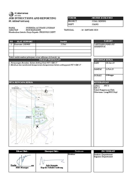 IK-001-Pembuatan Settling Pond PIT | PDF