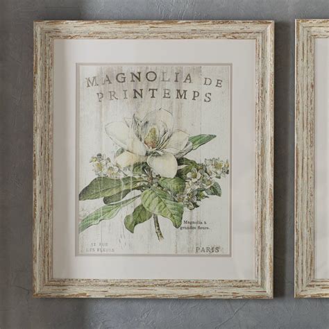 Magnolia de Printemps Framed Painting Print French Country Wall Decor ...