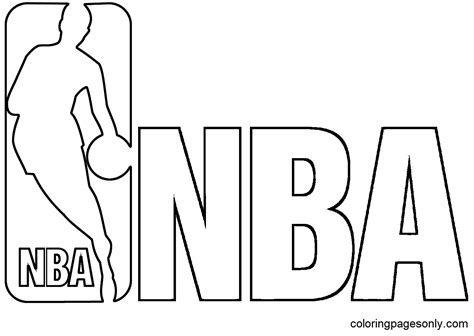 NBA Logo Coloring Page - Free Printable Coloring Pages